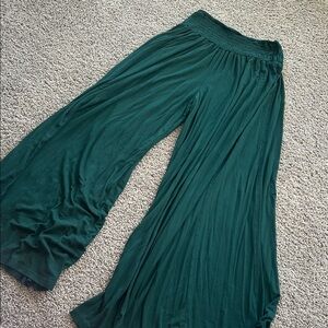EARTHBOUND Forest Green Smocked Pants